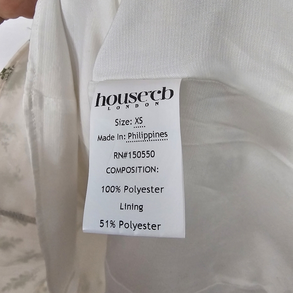 House of CB Christiana Garden Print Mini New With Tags Size XS - Picture 7 of 7